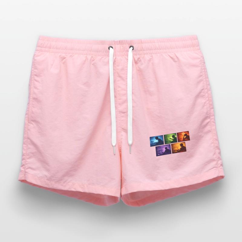 Multi-Screen Code Shadow Swim Trunks