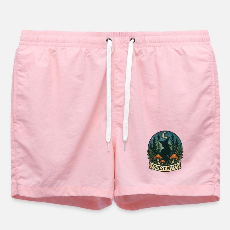Forest Witch in the Moonlight - Swim Trunks - pink
