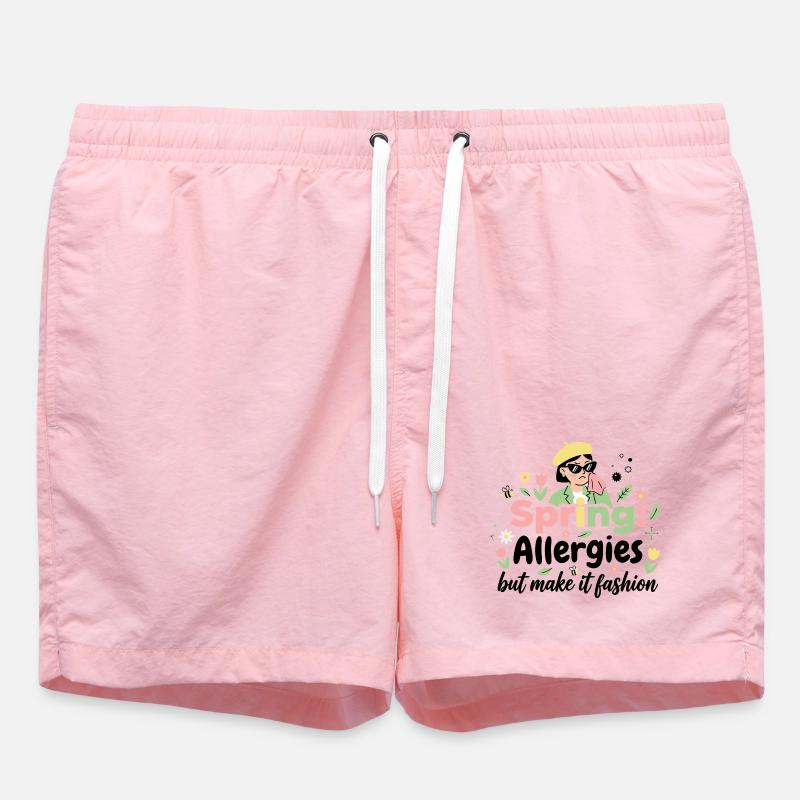 Spring? No thanks! Allergy Queen 2026 - Swim Trunks - pink
