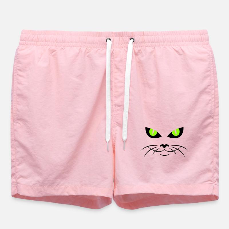 cat face - katzengesicht - Short de bain - rose