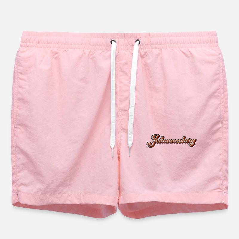 Écriture rétro de Johannesburg - Short de bain - rose