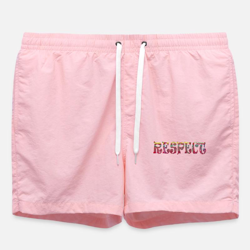 Respect, Anglais - Short de bain - rose