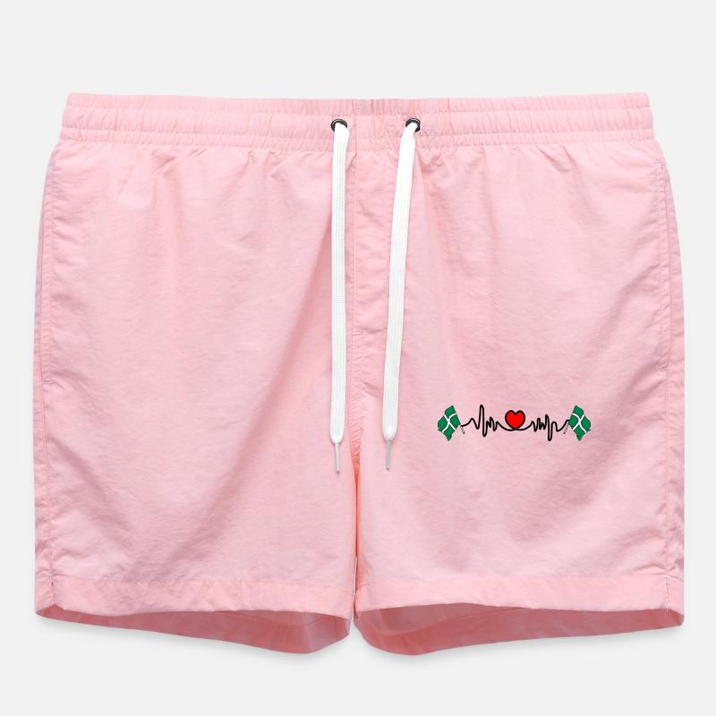 Devon Flag with Heartbeat - Swim Trunks - pink