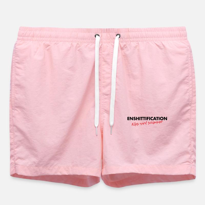 Enshittification - alles wird schlimmer! - Badeshorts - Pink