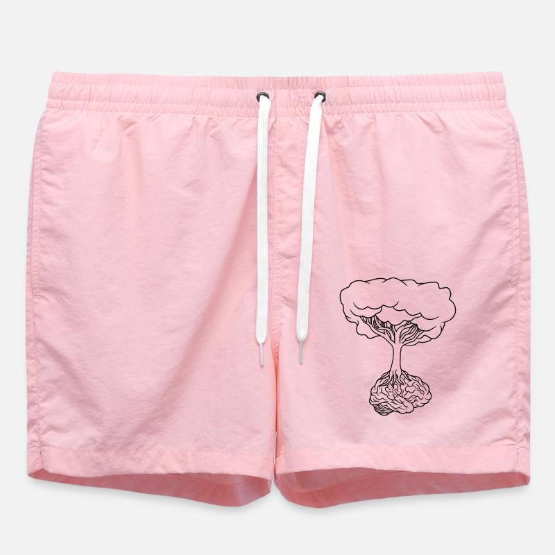 Brain under tree - Swim Trunks - pink