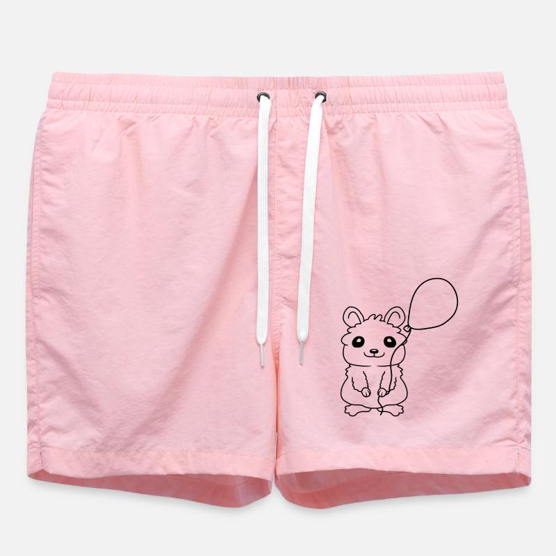 Hamster Luftballon Geschenkidee Comic - Badeshorts - Pink
