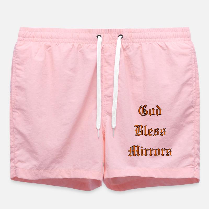 GodBlessMirrors - Short de bain - rose