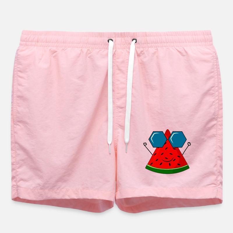 Sommer, Wassermelone, Sonne - Badeshorts - Pink