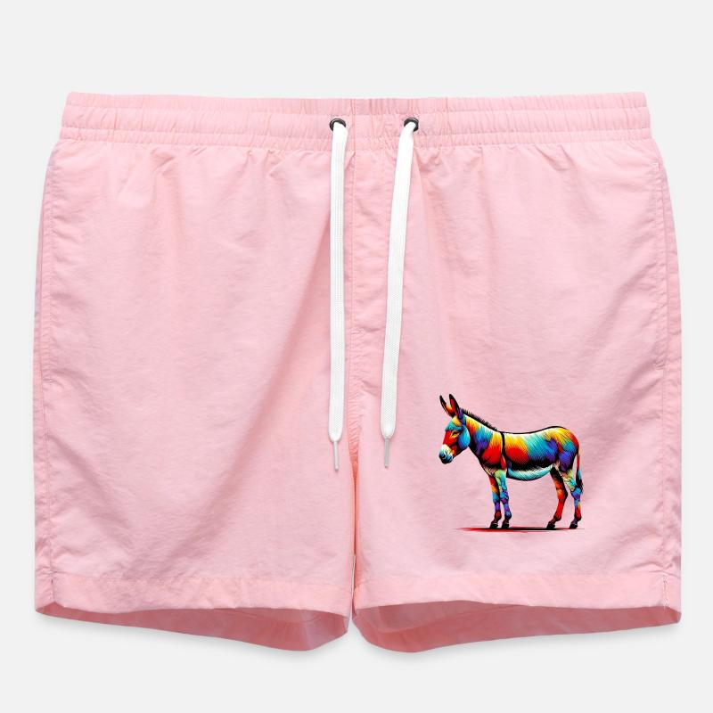 Esel, Schnuller, Maultier - Badeshorts - Pink