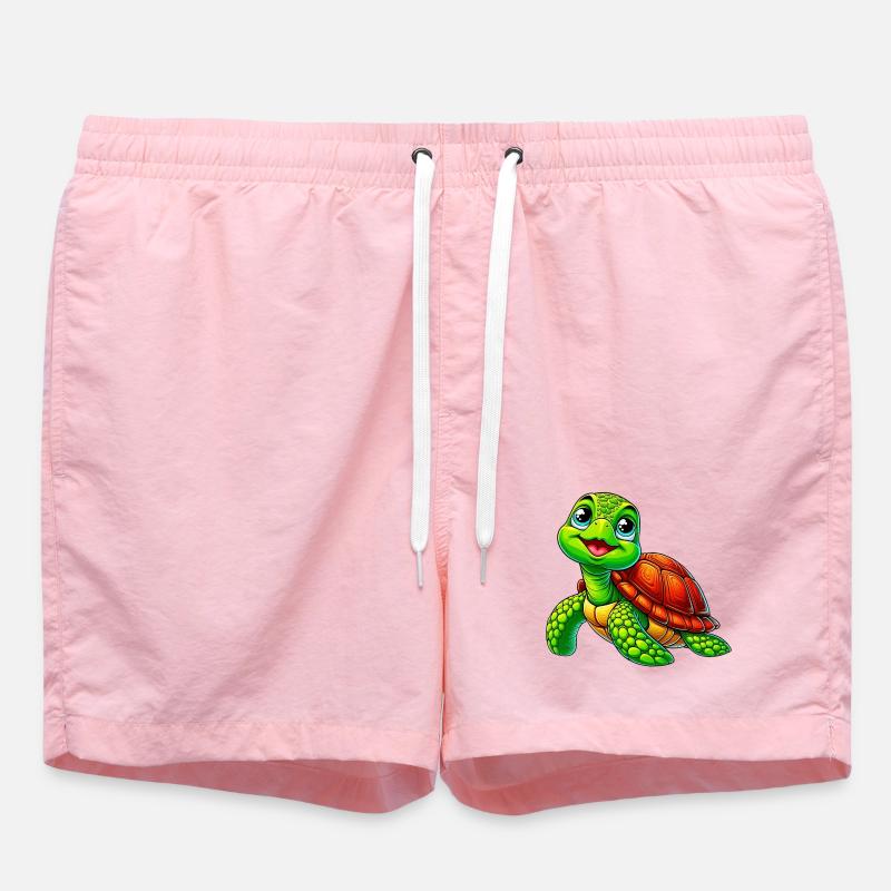 Turtle - Swim Trunks - pink