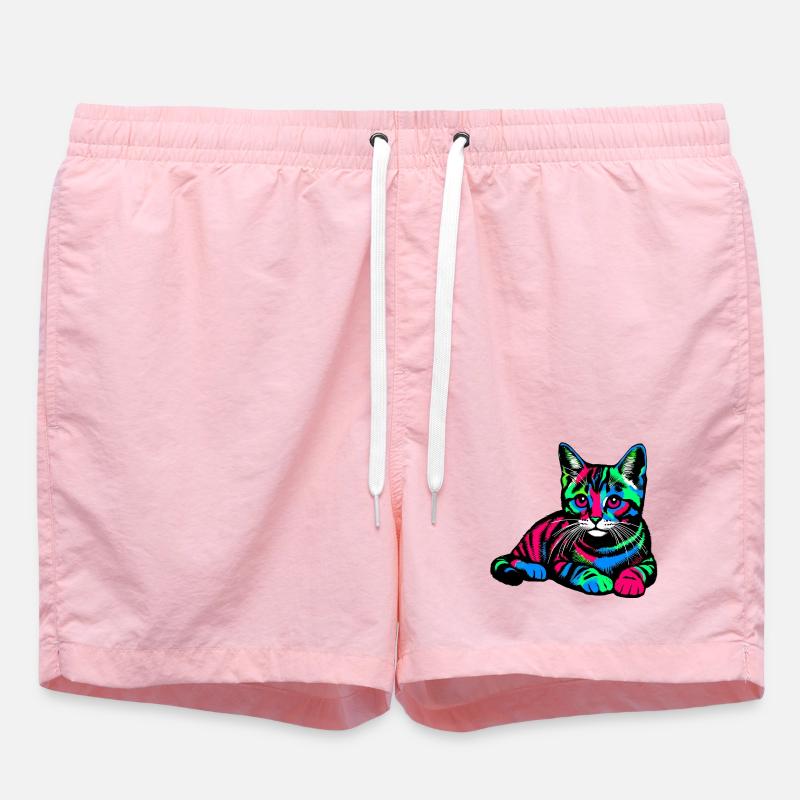 Chat - Short de bain - rose