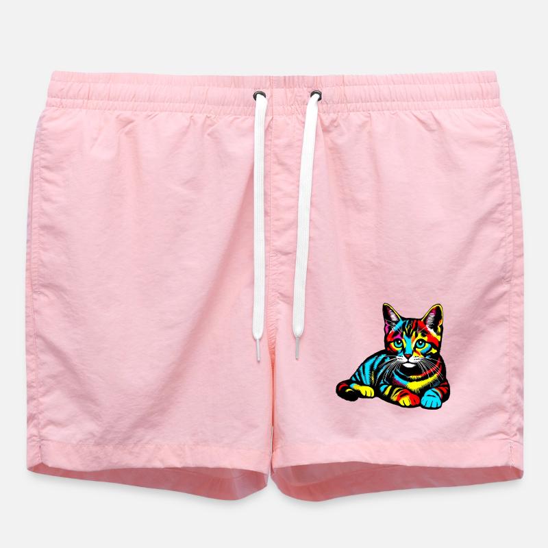 Chat - Short de bain - rose