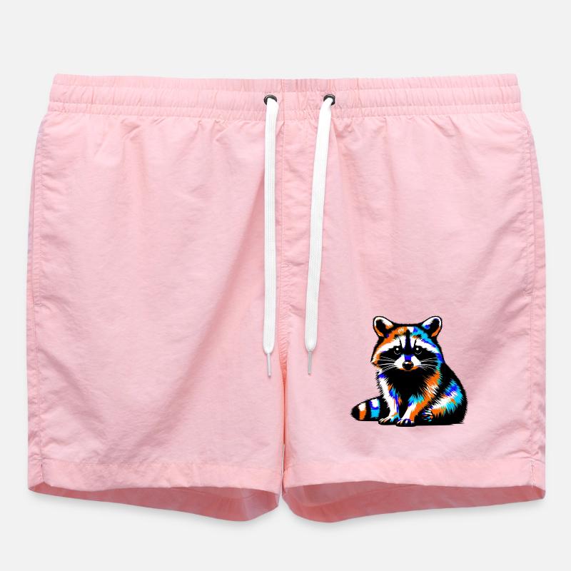 Waschbär - Badeshorts - Pink