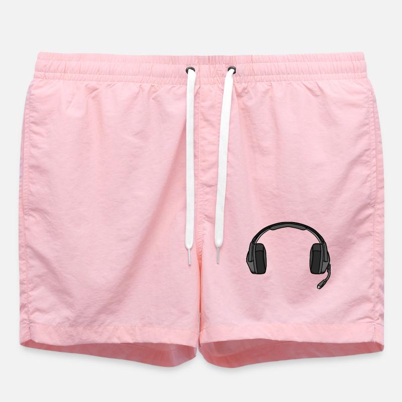Casque avec micro - Short de bain - rose
