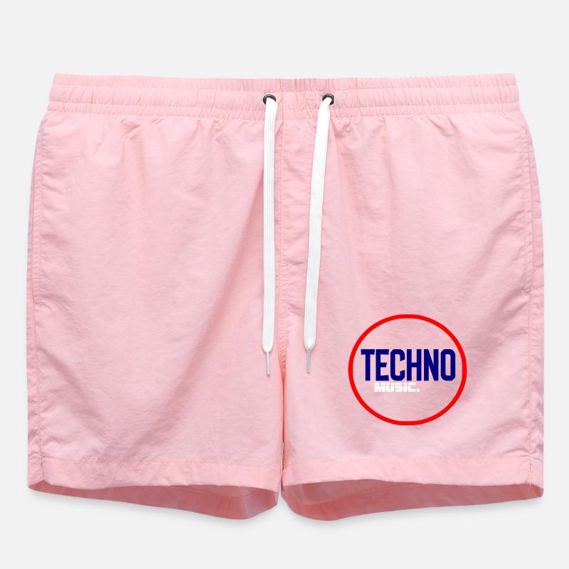 Techno Pulse Circle Logo - Swim Trunks - pink