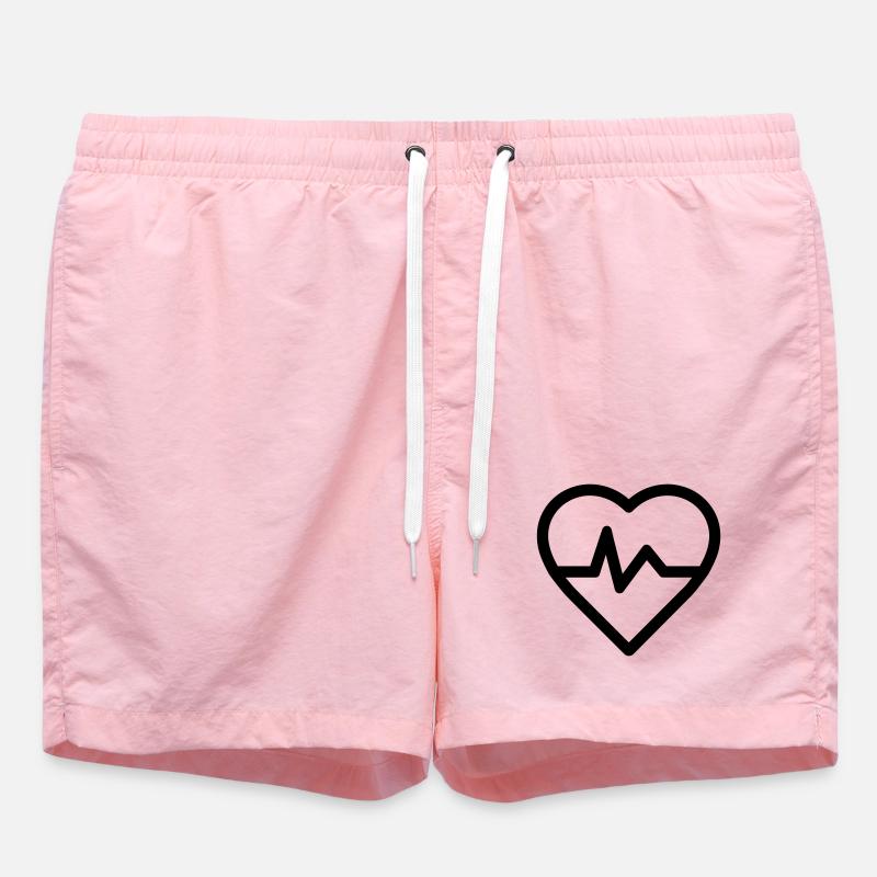 Herzfrequenz - Badeshorts - Pink