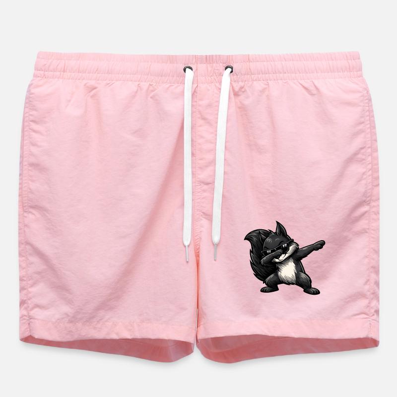 Dabbing Schwarzes Eichhörnchen - Badeshorts - Pink