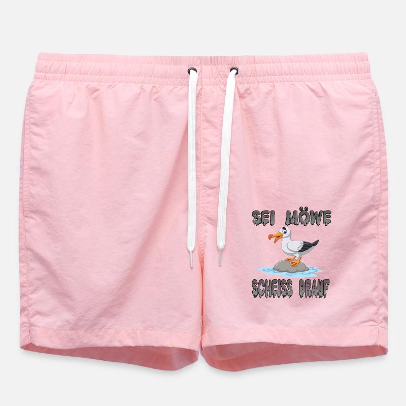 Sei Möwe Scheiss Drauf - Badeshorts - Pink