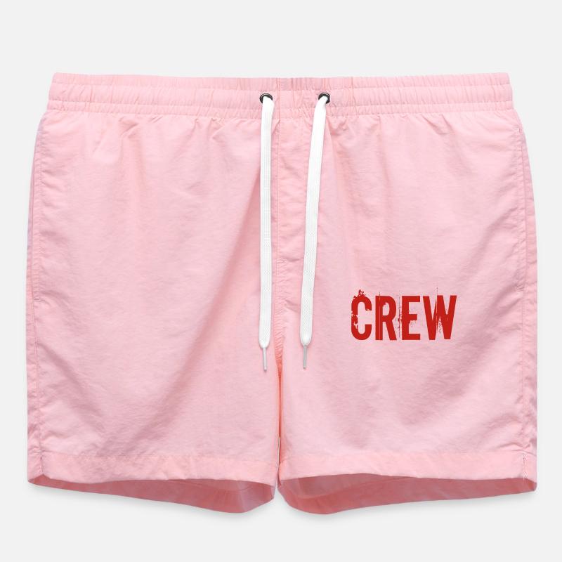 Crew red - Swim Trunks - pink