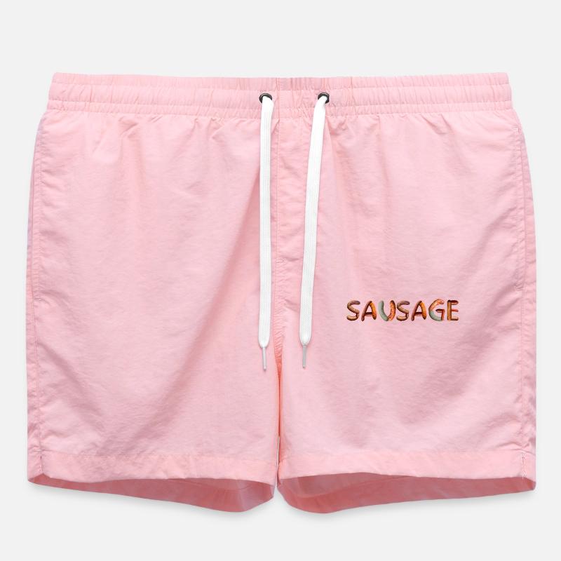 Wurst Sausage Fleisch Fleischesser - Badeshorts - Pink
