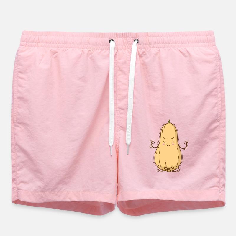 Butternut Pumpkin while meditating - Swim Trunks - pink