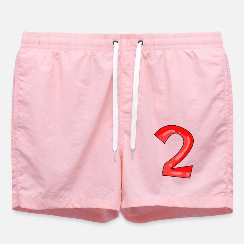 2 - Short de bain - rose
