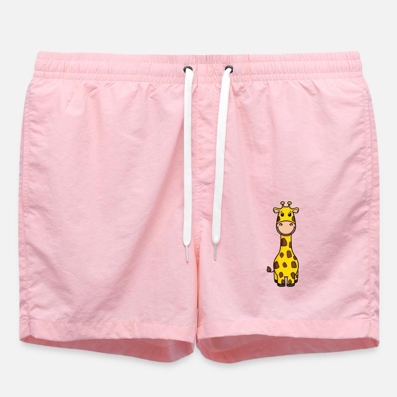 giraffe - Swim Trunks - pink