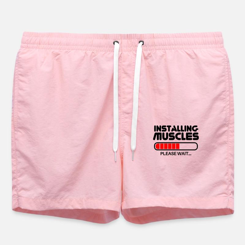 Installing Muscles - Swim Trunks - pink