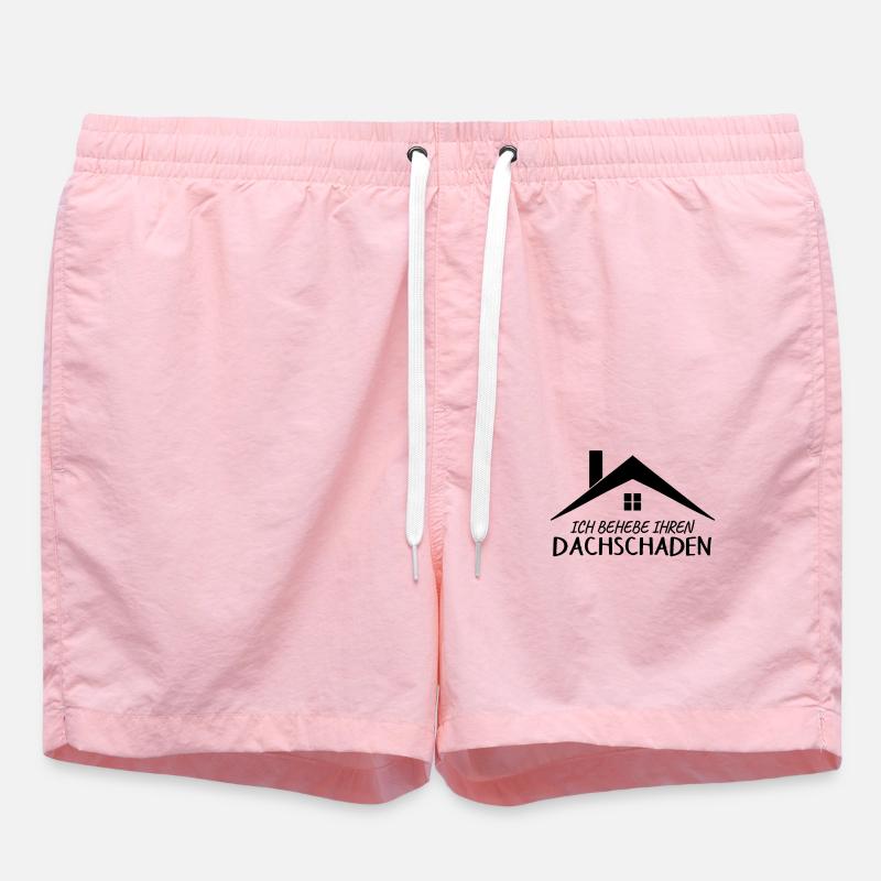 Dachdecker Spruch Provokant - Badeshorts - Pink
