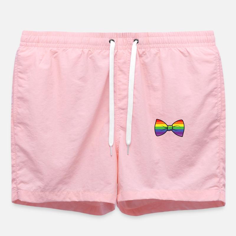 Fliege Hochzeit LBGT Regenbogen Geschenk - Badeshorts - Pink