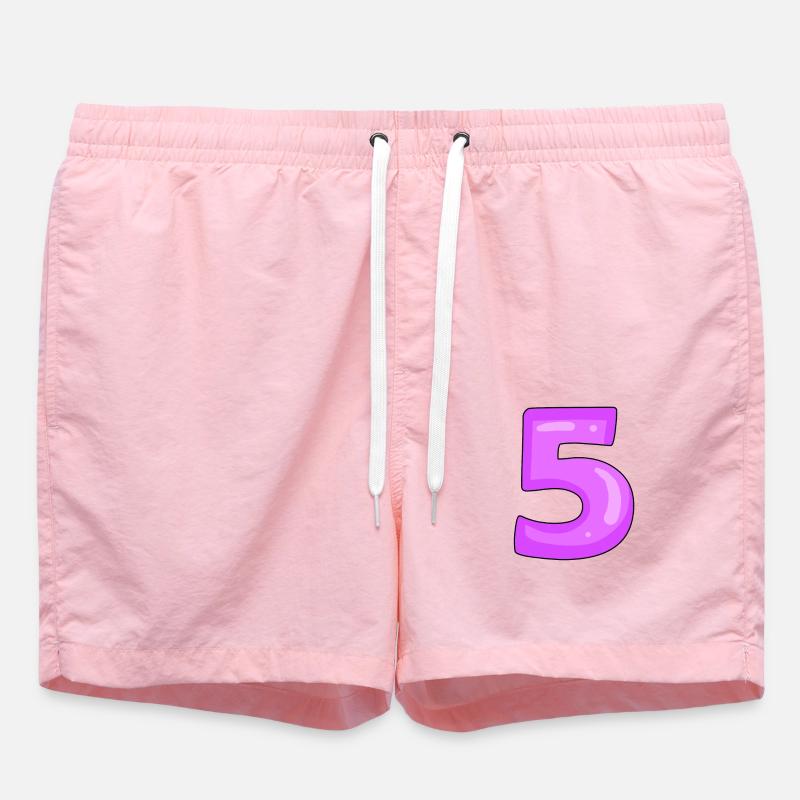 5 violet - Short de bain - rose