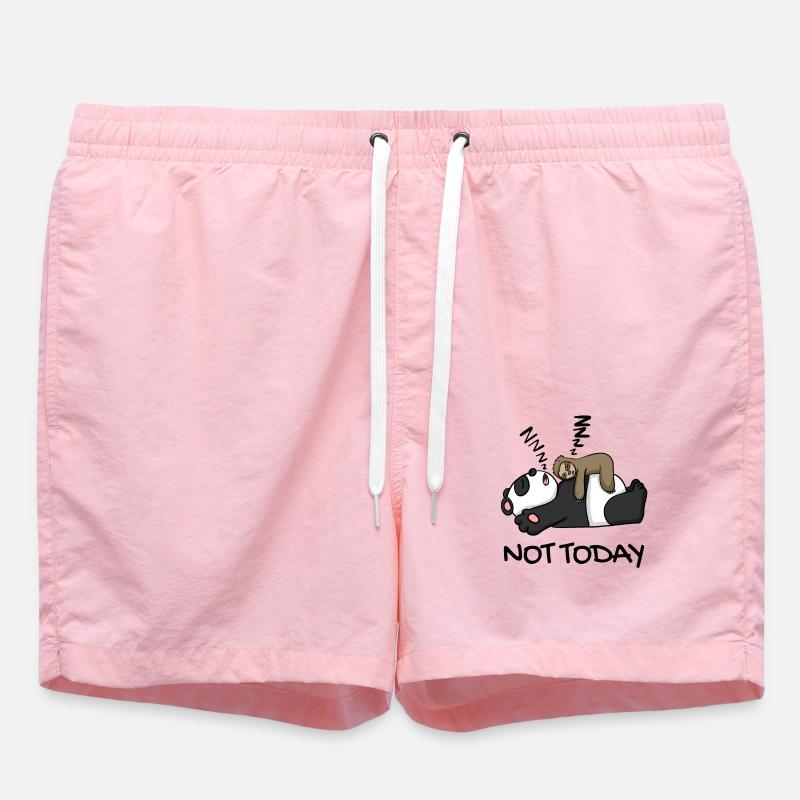 Faultier und Panda - Badeshorts - Pink