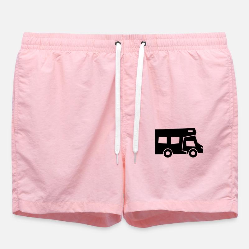 Caravane Camping Camping Camper - Short de bain - rose