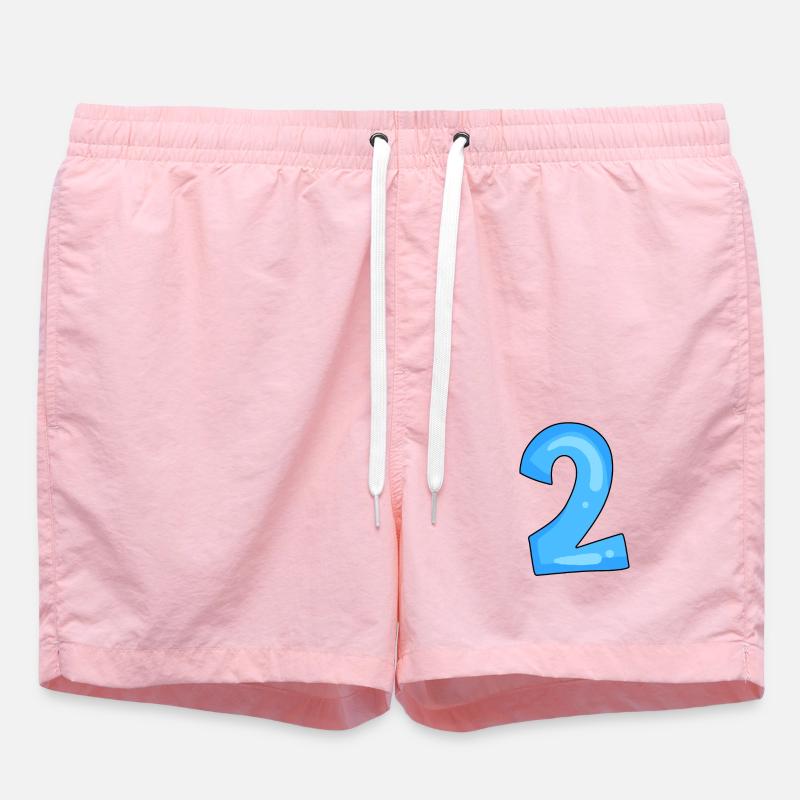 2 bleu - Short de bain - rose