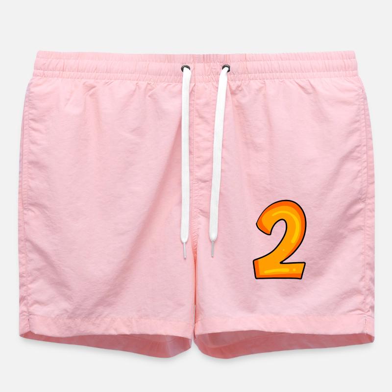2 - Short de bain - rose