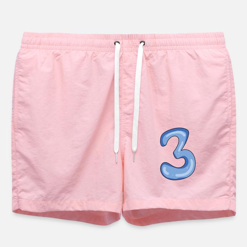 3 - Short de bain - rose
