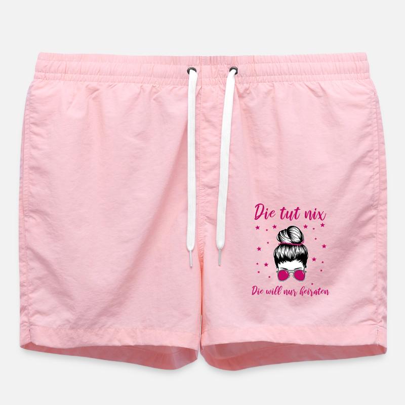 Braut Lustiger Spruch - Badeshorts - Pink