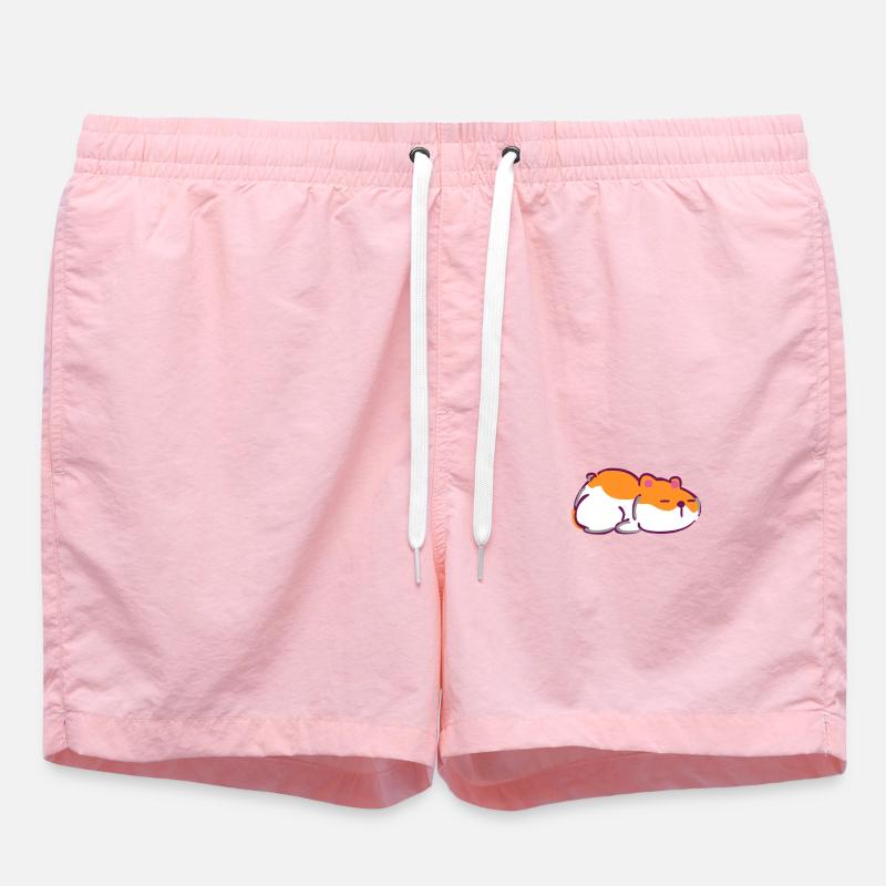 Sleeping hamster - Swim Trunks - pink