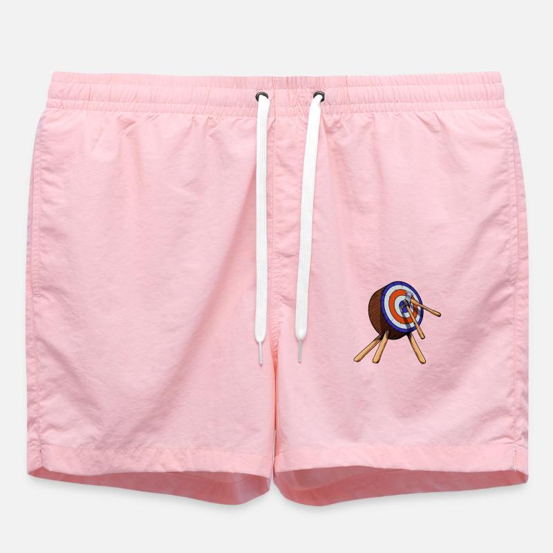 Axes in Target - Throw Axe - Swim Trunks - pink