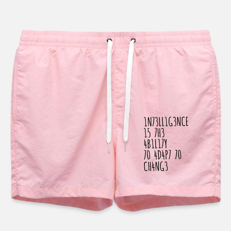 Intelligenz lustiger Spruch - Badeshorts - Pink