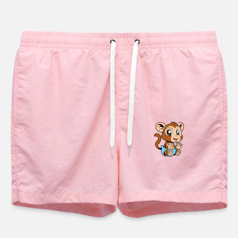 Bébé Singe Kawaii - Short de bain - rose