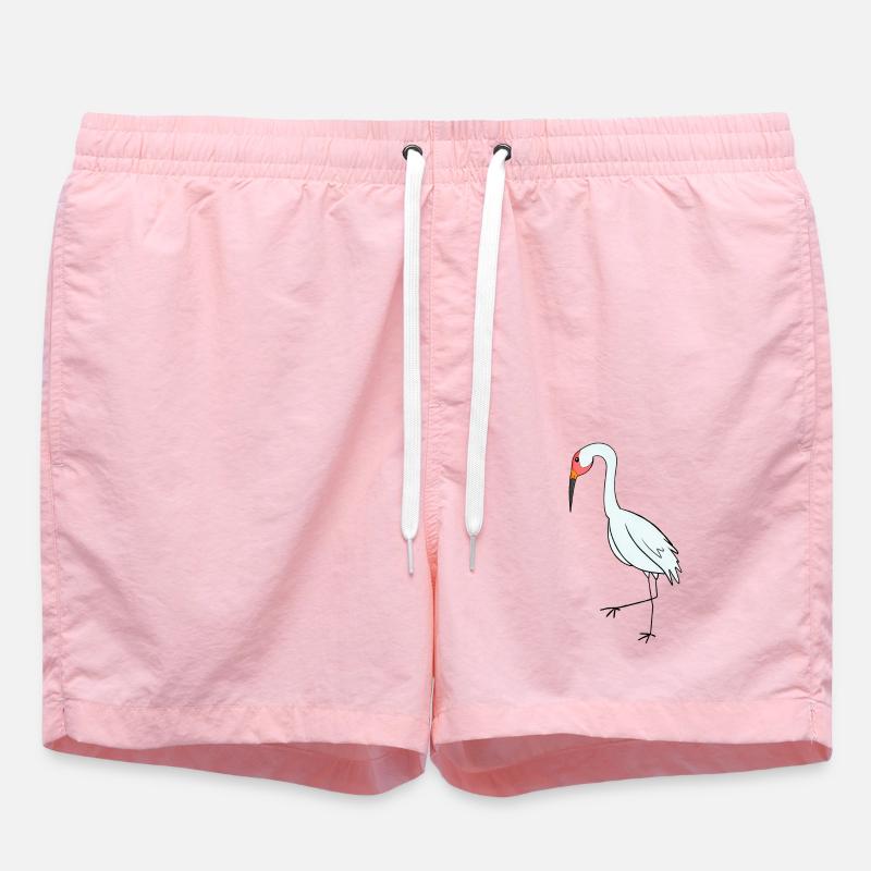 Zugvögel Kranich Vogel - Badeshorts - Pink