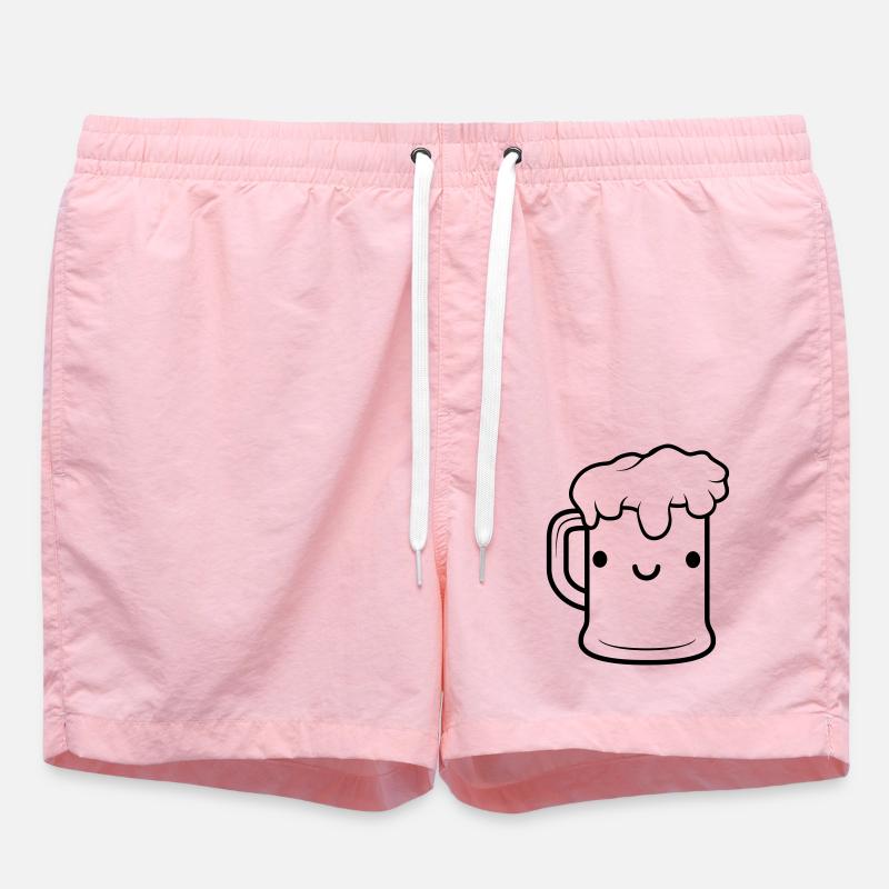 Süßes Bier Gesicht Maßkrug - Badeshorts - Pink
