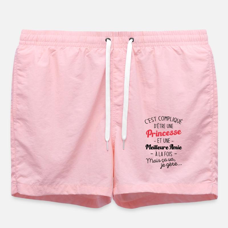 Une princesse et meilleure amie - Short de bain - rose