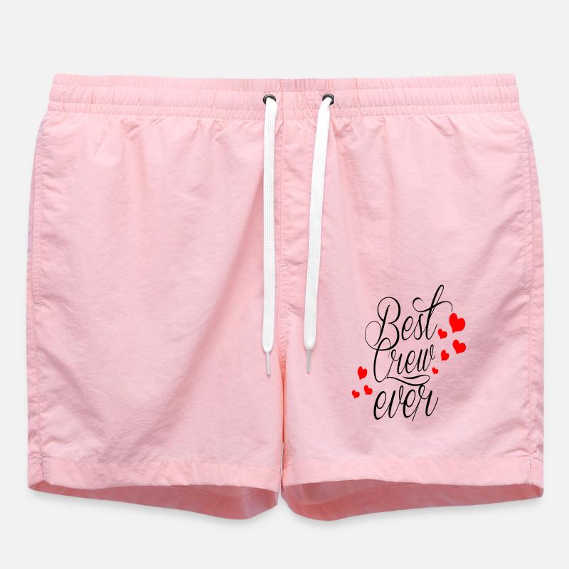 BEST CREW EVER - Swim Trunks - pink