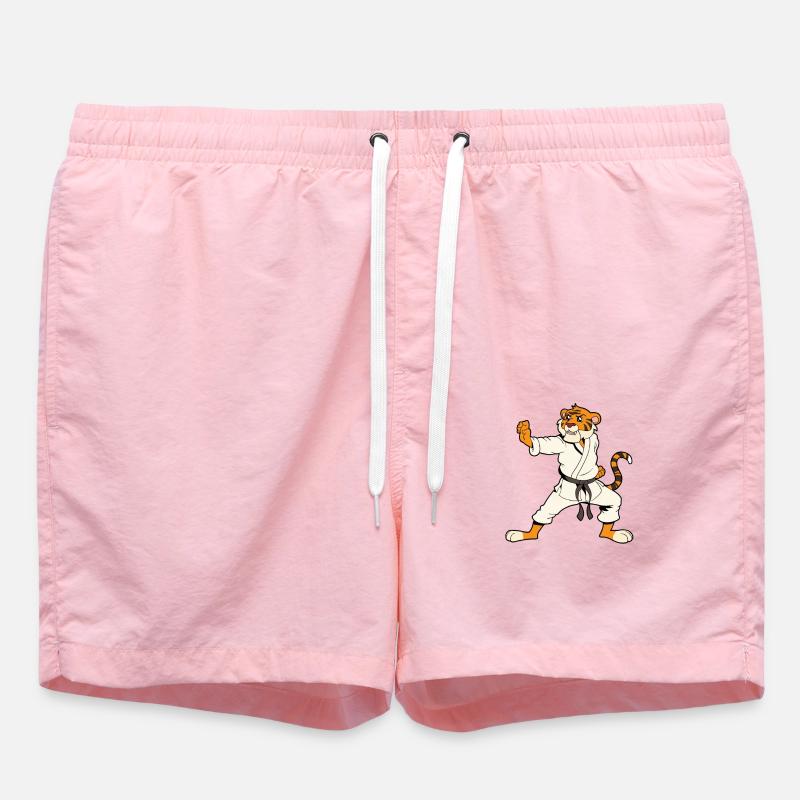 Comic Tiger fait du karaté - Short de bain - rose
