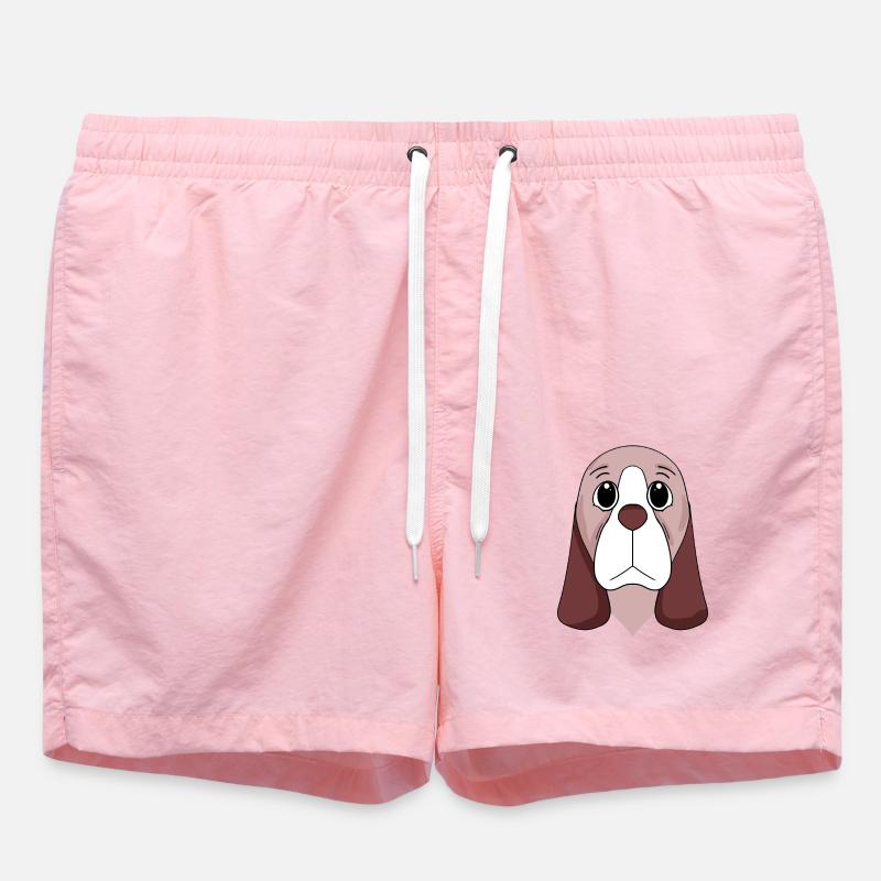 Chiens de race Basset Hound - Short de bain - rose