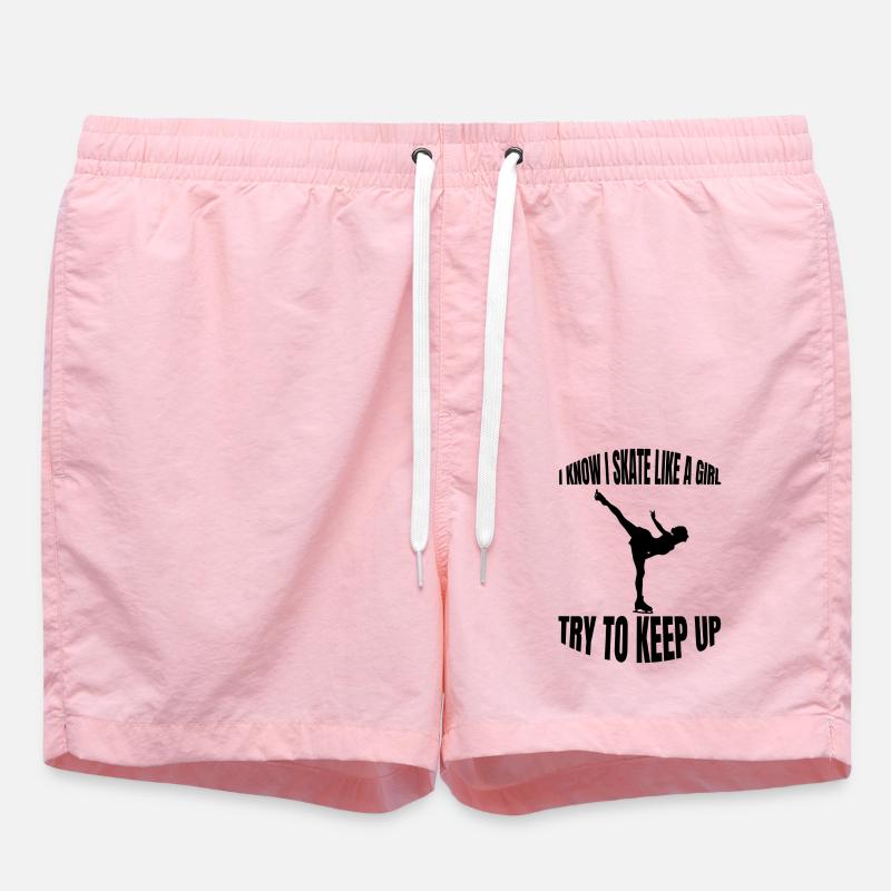 Eiskunstlaufen Schlittschuh Eiskunstlauf Eislauf - Badeshorts - Pink