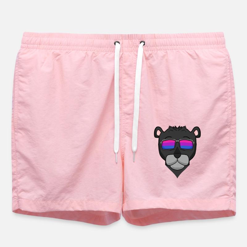 Bisexual Black Panther Gift - Swim Trunks - pink