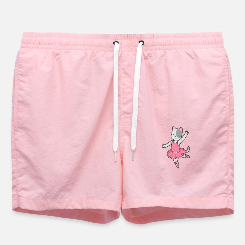 Comic Cat Dances Ballet - Ballerine - Short de bain - rose